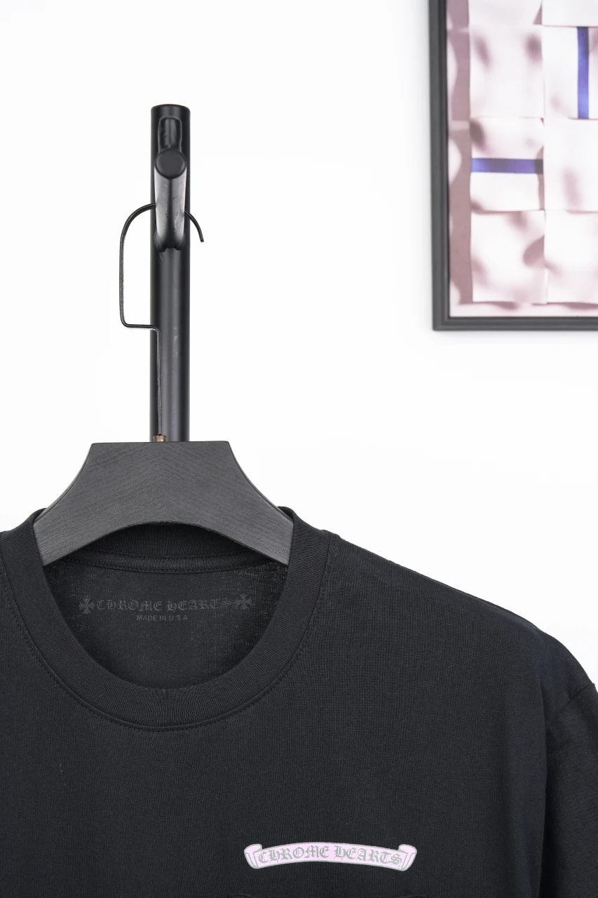 Chrome Hearts Black Pink Green Sanskrit Scroll T-Shirt product photo from LabelPicks