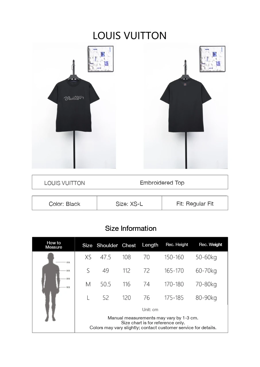 Louis Vuitton Black Beaded Embroidered T-Shirt product photo from LabelPicks