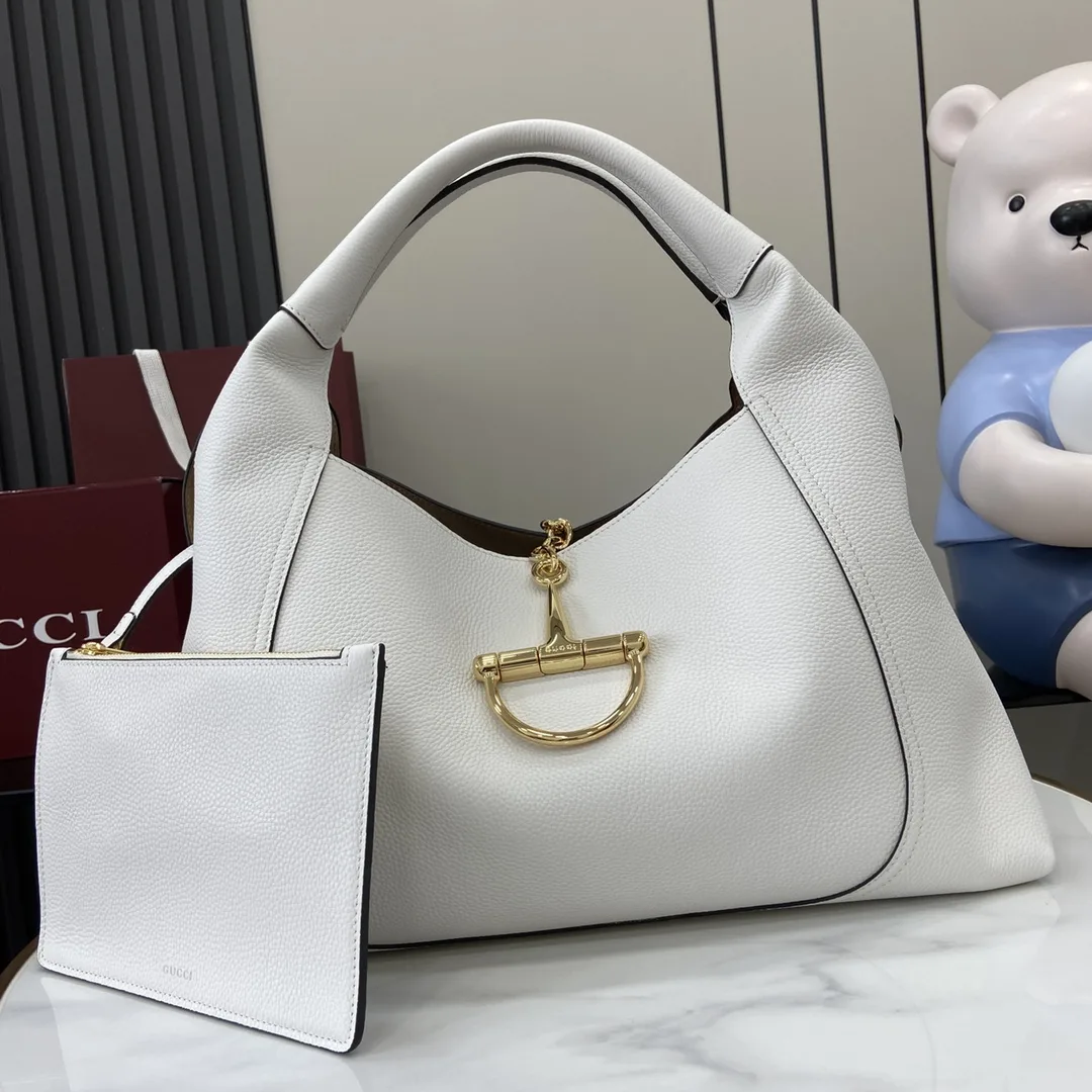 Gucci White Grained Leather Shoulder Bag product photo from LabelPicks