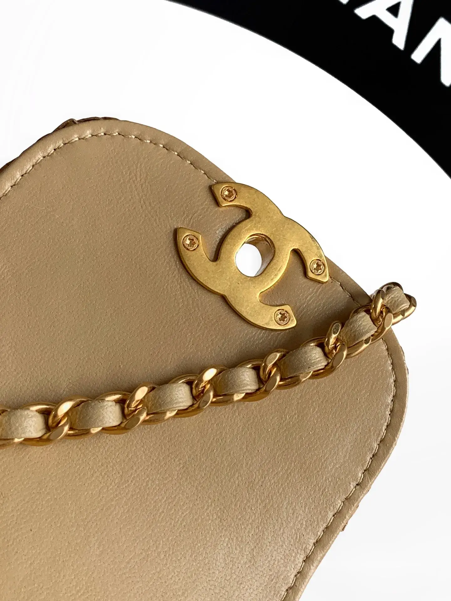 Chanel Brown Woven Leather Top Handle Bag product photo from LabelPicks