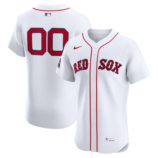 Boston Red Sox Nike Home Elite Sponsor Patch Custom Jersey - White