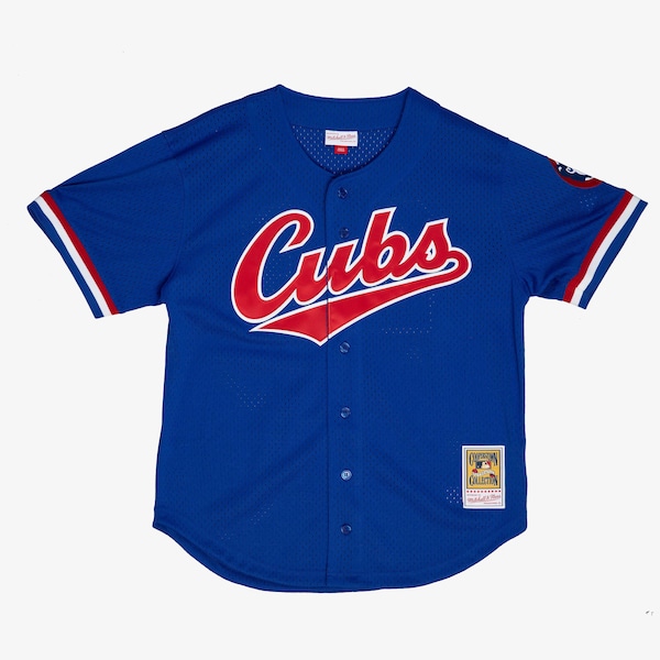 Ryne Sandberg Chicago Cubs  Cooperstown Collection 1996 Mesh Batting Practice Button-Up Jersey - Royal