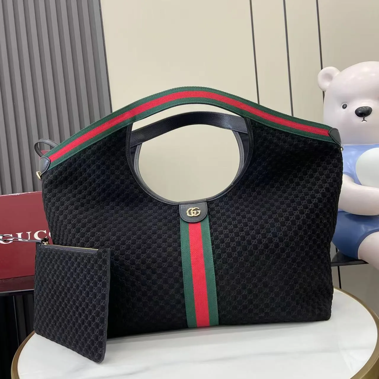 Gucci Black GG Supreme Canvas Tote Bag product photo from LabelPicks
