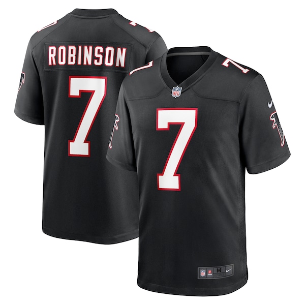 Bijan Robinson Atlanta Falcons Nike 2023 NFL Draft First Round Pick Throwback Game Jersey - Black/White