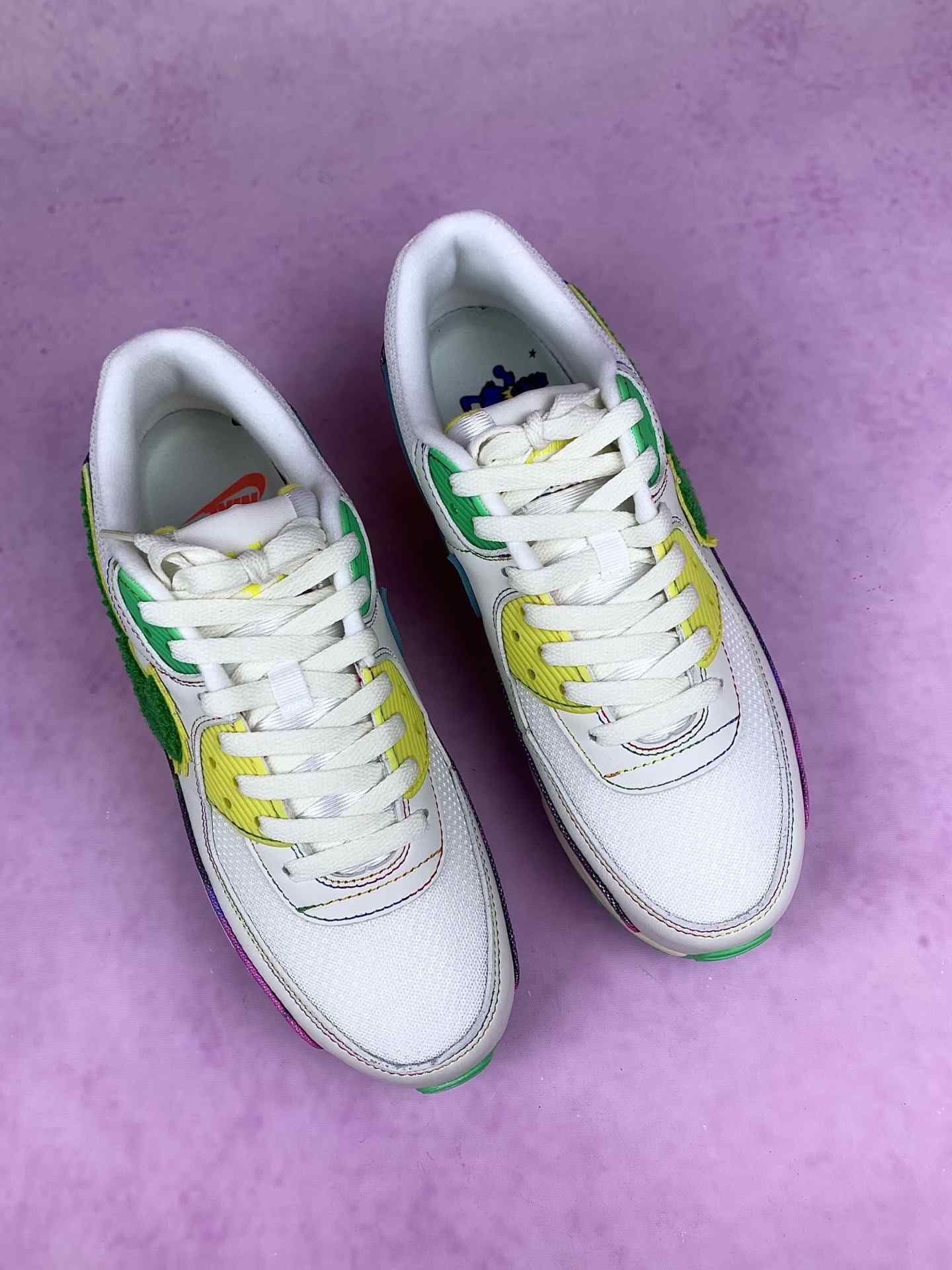 Air Max 90 x University of Oregon x Grateful Dead 'Green Shock and Yellow Strike' Shoes