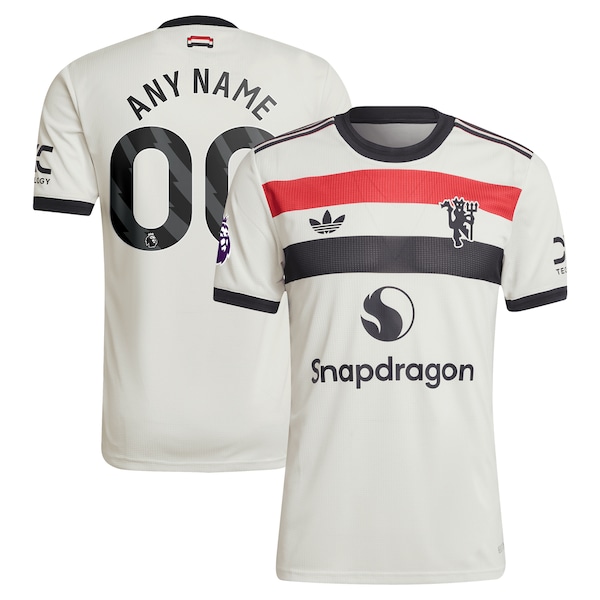 Manchester United adidas Originals  2024/25 Third Custom Authentic Jersey - Cream/Red/Navy