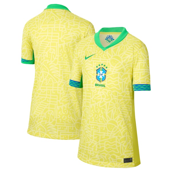 Brazil National Team Nike Youth 2024 Home Stadium Replica Jersey – Yellow