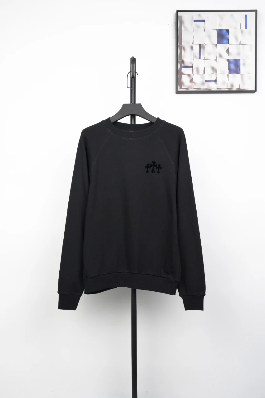 Chrome Hearts Black Flocked Cross Pullover Sweatshirt product photo from LabelPicks