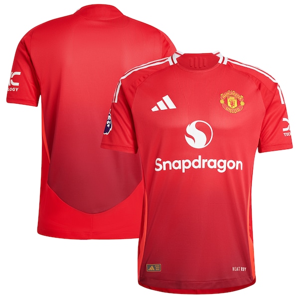 Manchester United adidas 2024/25 Home Authentic Patch Jersey - Red
