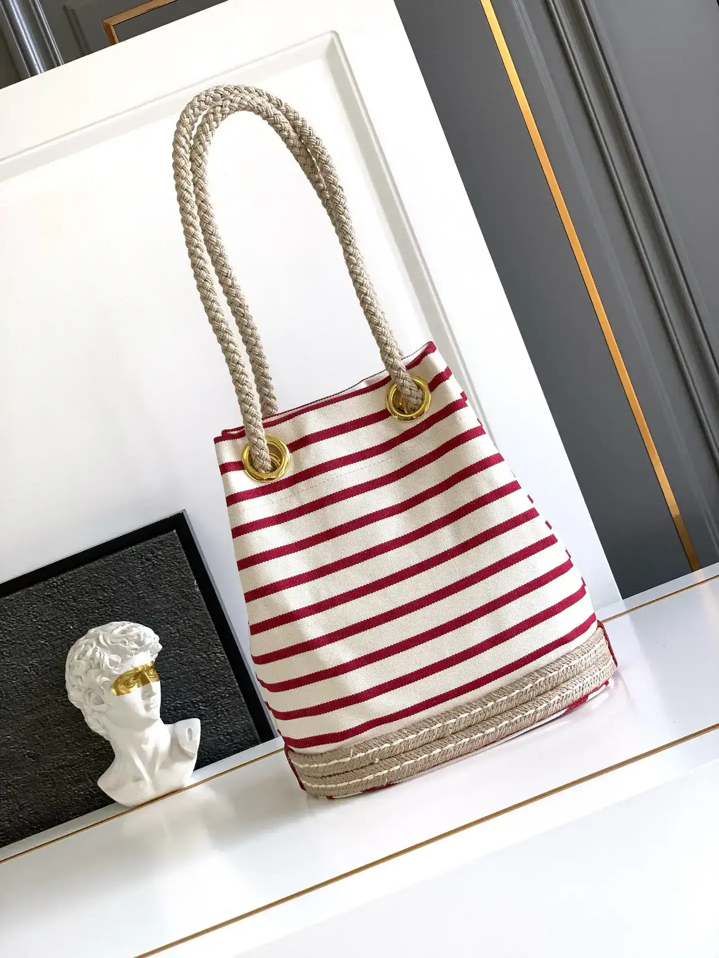 Prada Straw Woven Bucket Bag product photo from LabelPicks