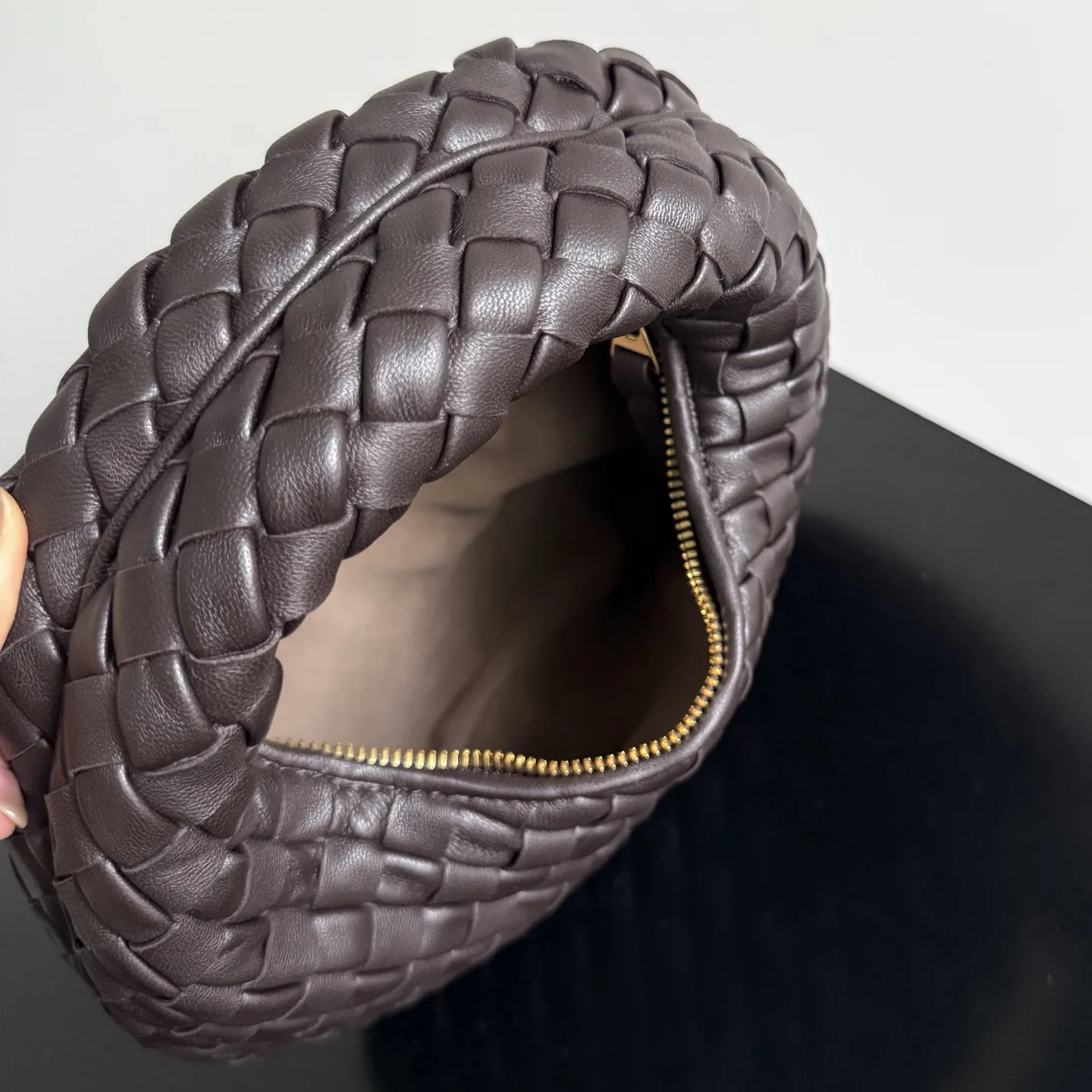 Bottega Veneta Pink Intrecciato Woven Leather Shoulder Bag product photo from LabelPicks