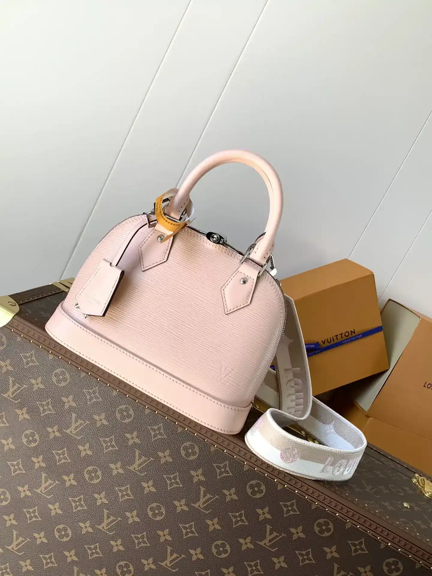 Louis Vuitton Black Alma Grained Leather Top Handle Bag product photo from LabelPicks