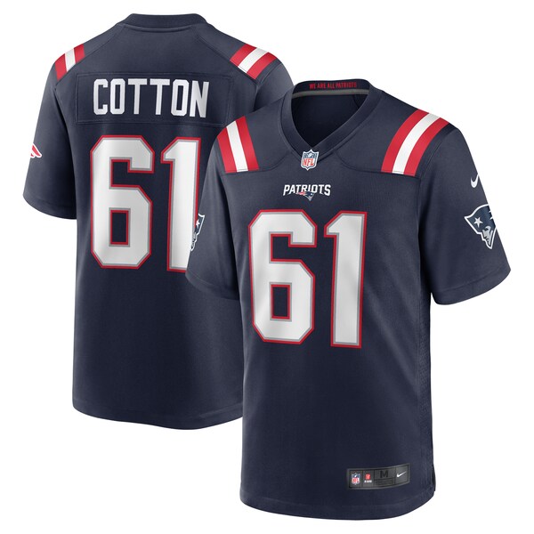 Lester Cotton Sr. New England Patriots Nike Team Game Jersey -  Navy