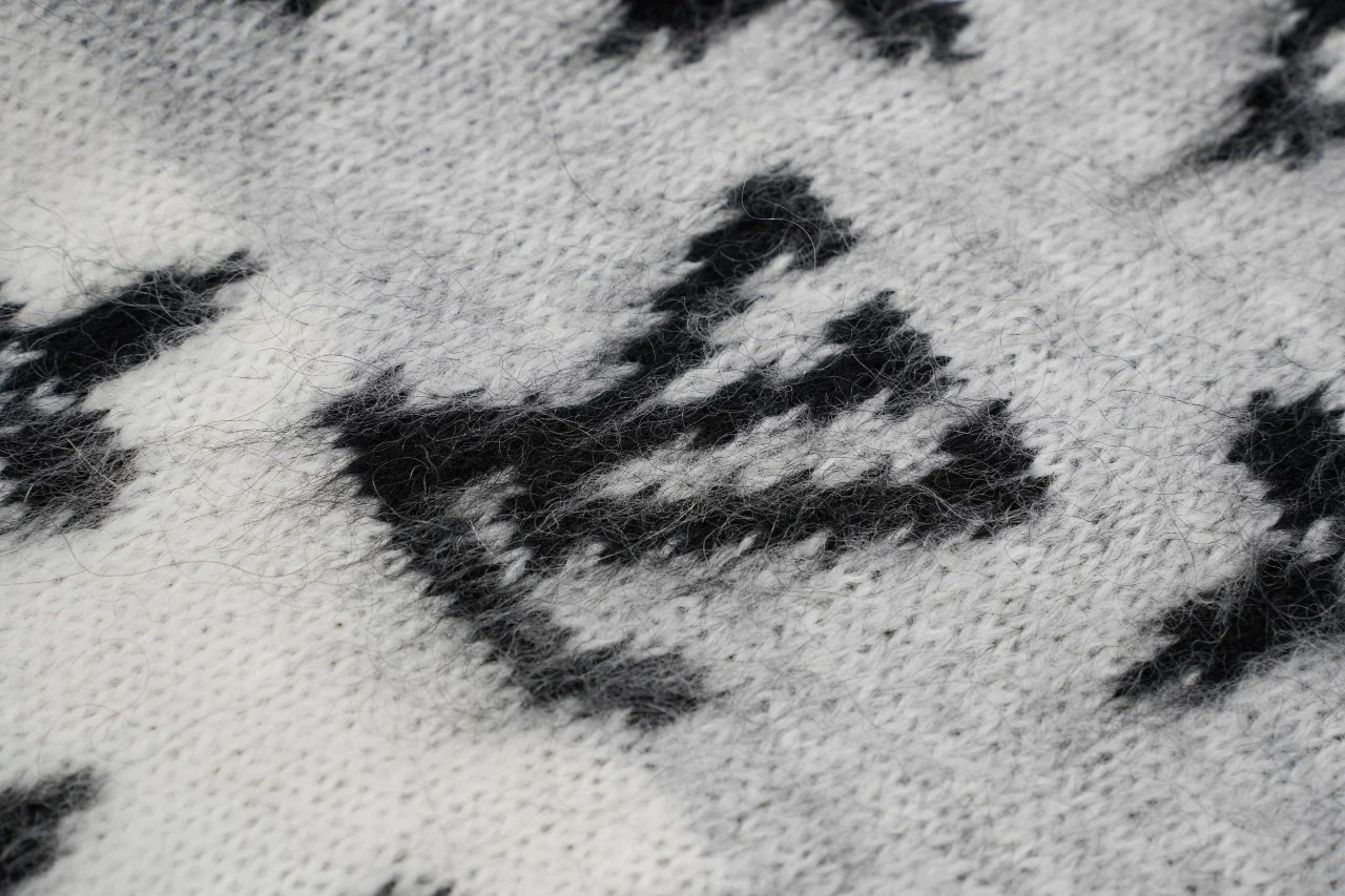 Louis Vuitton Black White Monogram Mohair Blend Cardigan product photo from LabelPicks