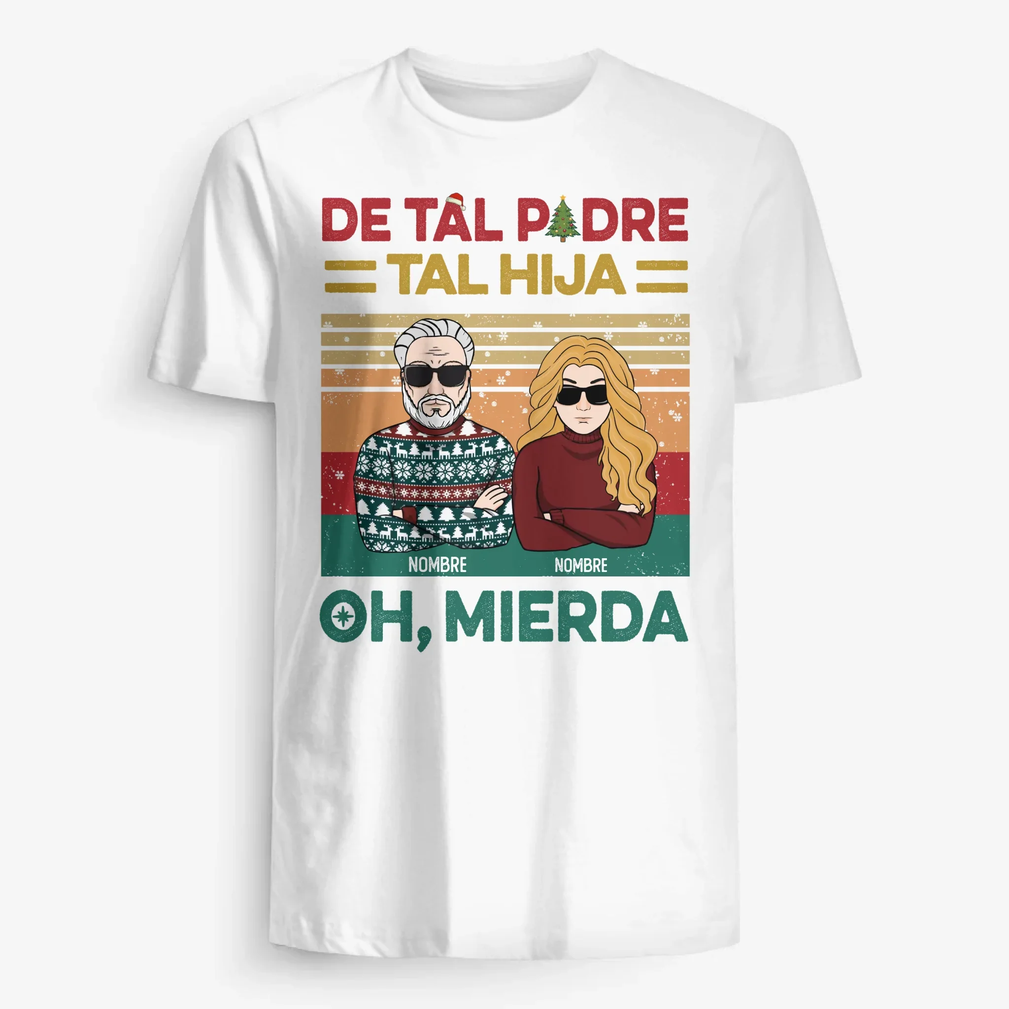 Personalizar Camisetas Para Papá | Personalizado Regalo Para Padre | De Tal Padre, Tal Hija Oh, Mierda