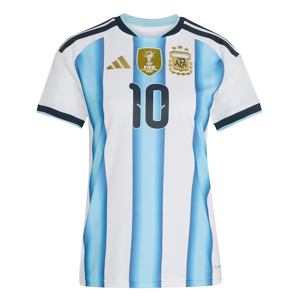 Lionel Messi Argentina National Team adidas Women's FIFA x World Cup 2022 Winners Replica Jersey - White