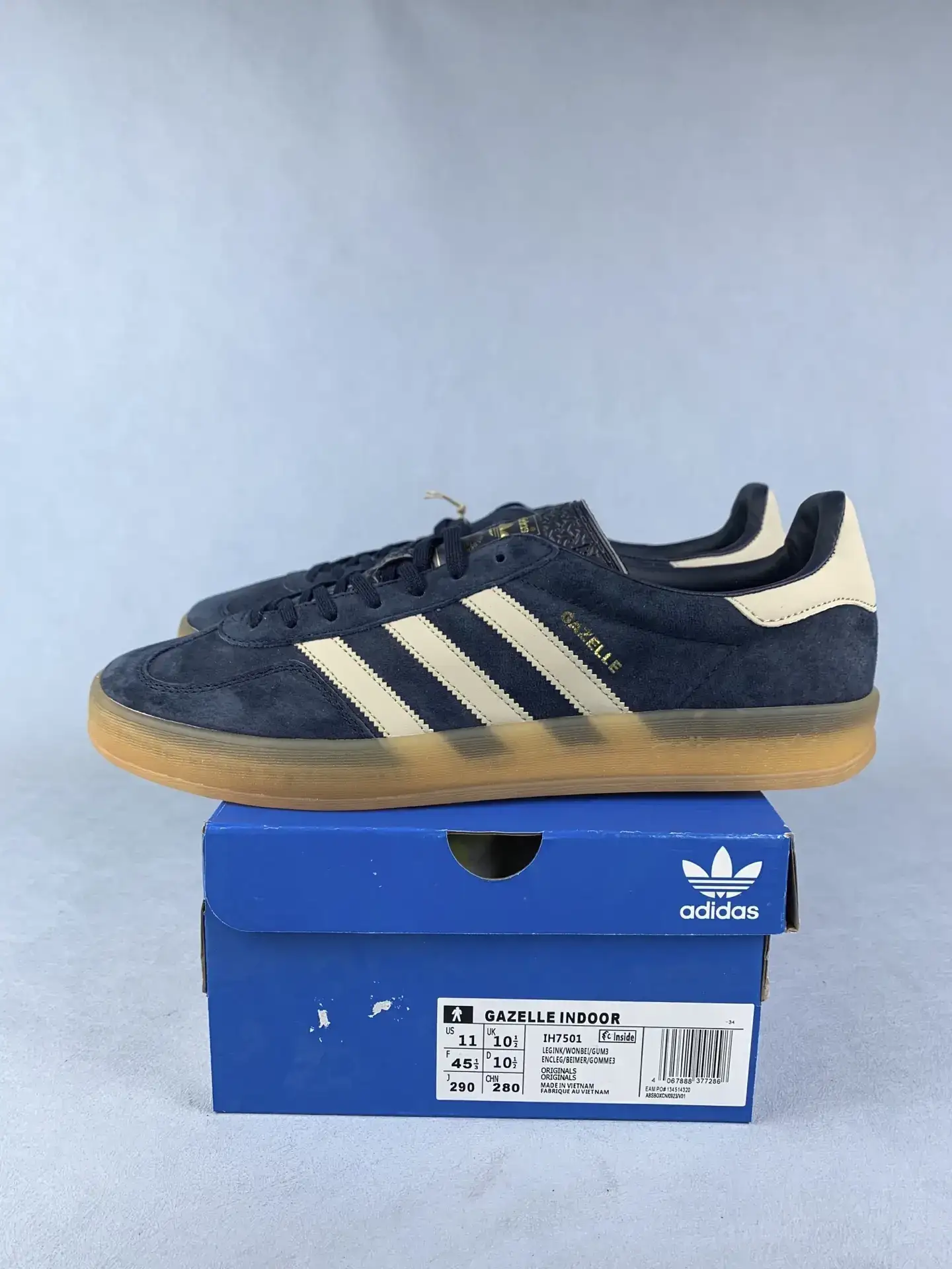 adidas Gazelle Indoor Legend Ink Wonder Beige Shoes product photo from LabelPicks