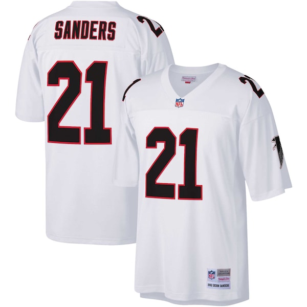 Deion Sanders Atlanta Falcons Big & Tall 1992 Retired Player Replica Jersey - White