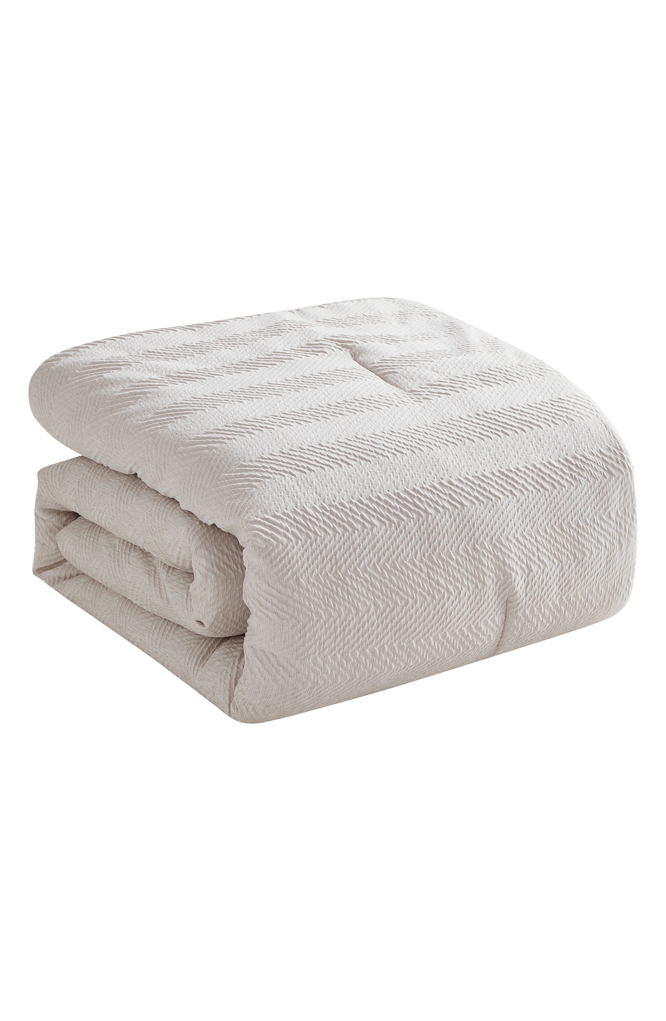VCNY HOME Herringbone Microfiber Reversible Comforter & Sham Set