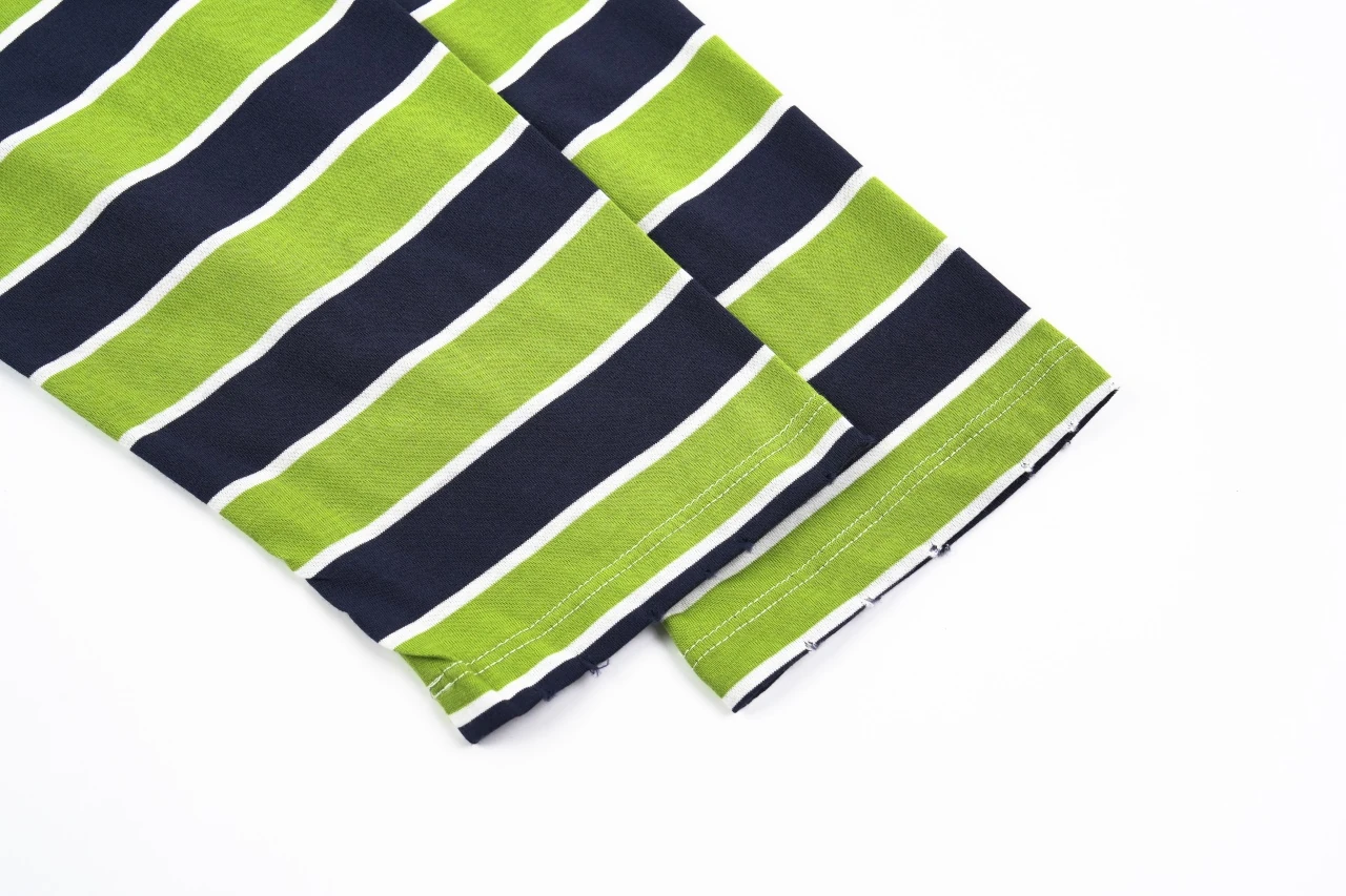 Prada Green Striped Drop-Shoulder Long Sleeve Polo product photo from LabelPicks