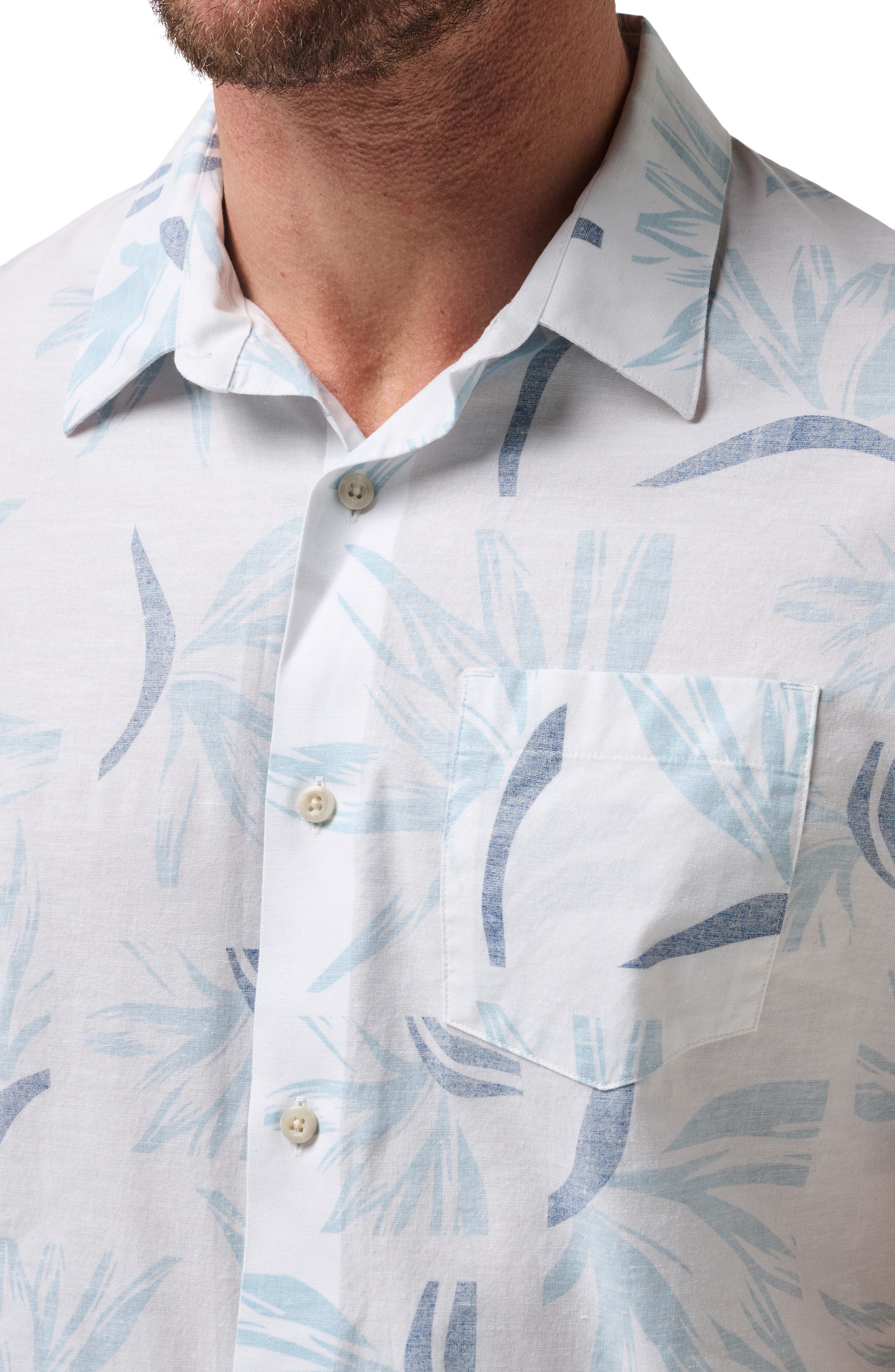 TravisMathew The Thick Of It Short Sleeve Button-Up Shirt