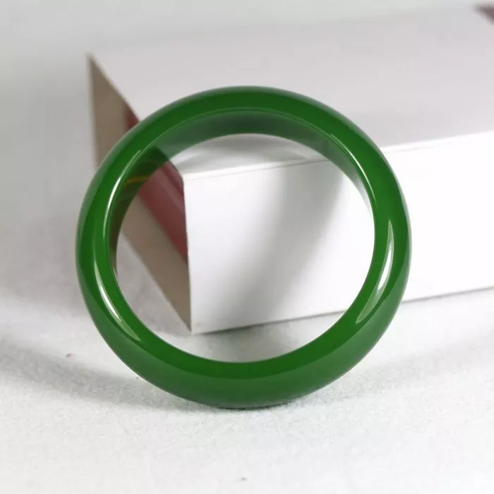 Xinjiang and Tian Biyu spinach green jade bracelet jade bracelet female models send parents