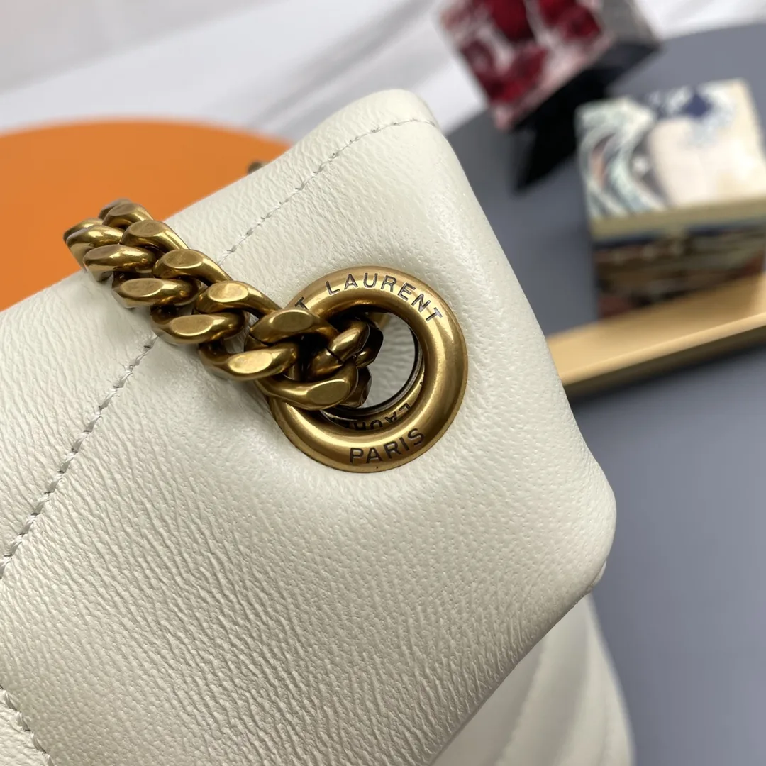 Saint Laurent White Loulou Quilted Leather Shoulder Bag product photo from LabelPicks