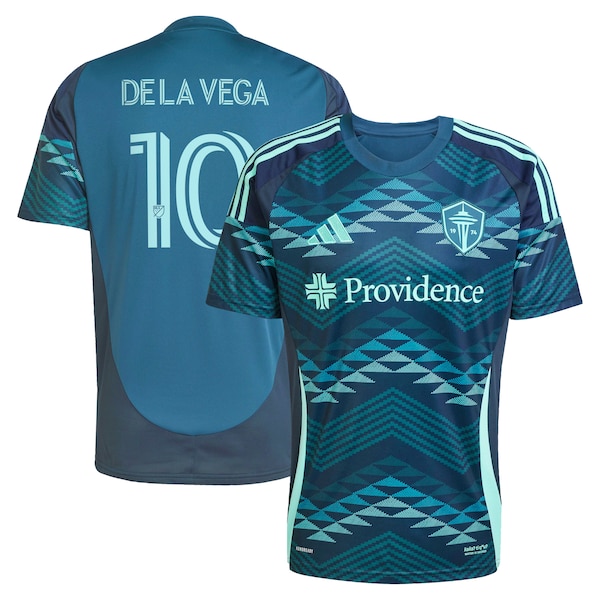 Pedro de la Vega Seattle Sounders FC adidas 2025 The Salish Sea Kit Replica Player Jersey - Blue