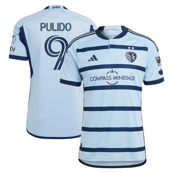 Alan Pulido Sporting Kansas City adidas 2024 Hoops 4.0 Authentic Player Jersey - Light Blue