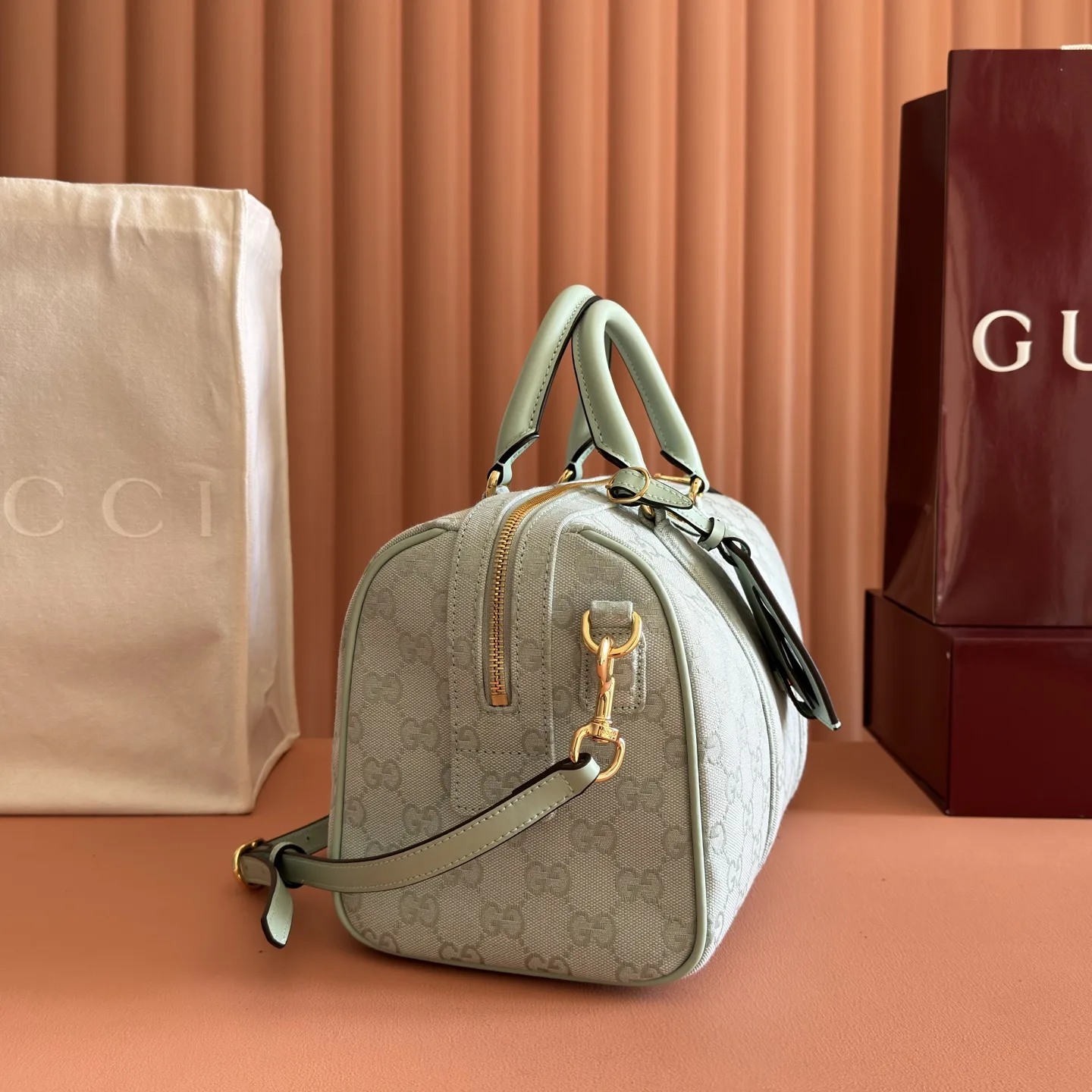 Gucci Ophidia Green GG Supreme Canvas Top Handle Bag product photo from LabelPicks