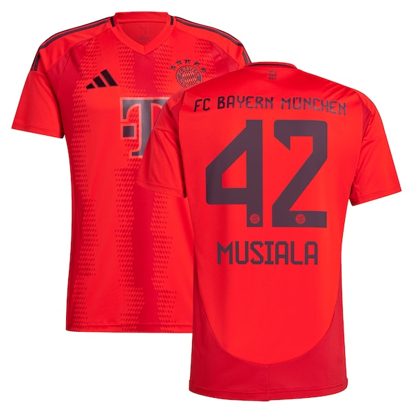 Jamal Musiala Bayern Munich adidas 2024/25 Home Replica Player Jersey - Red