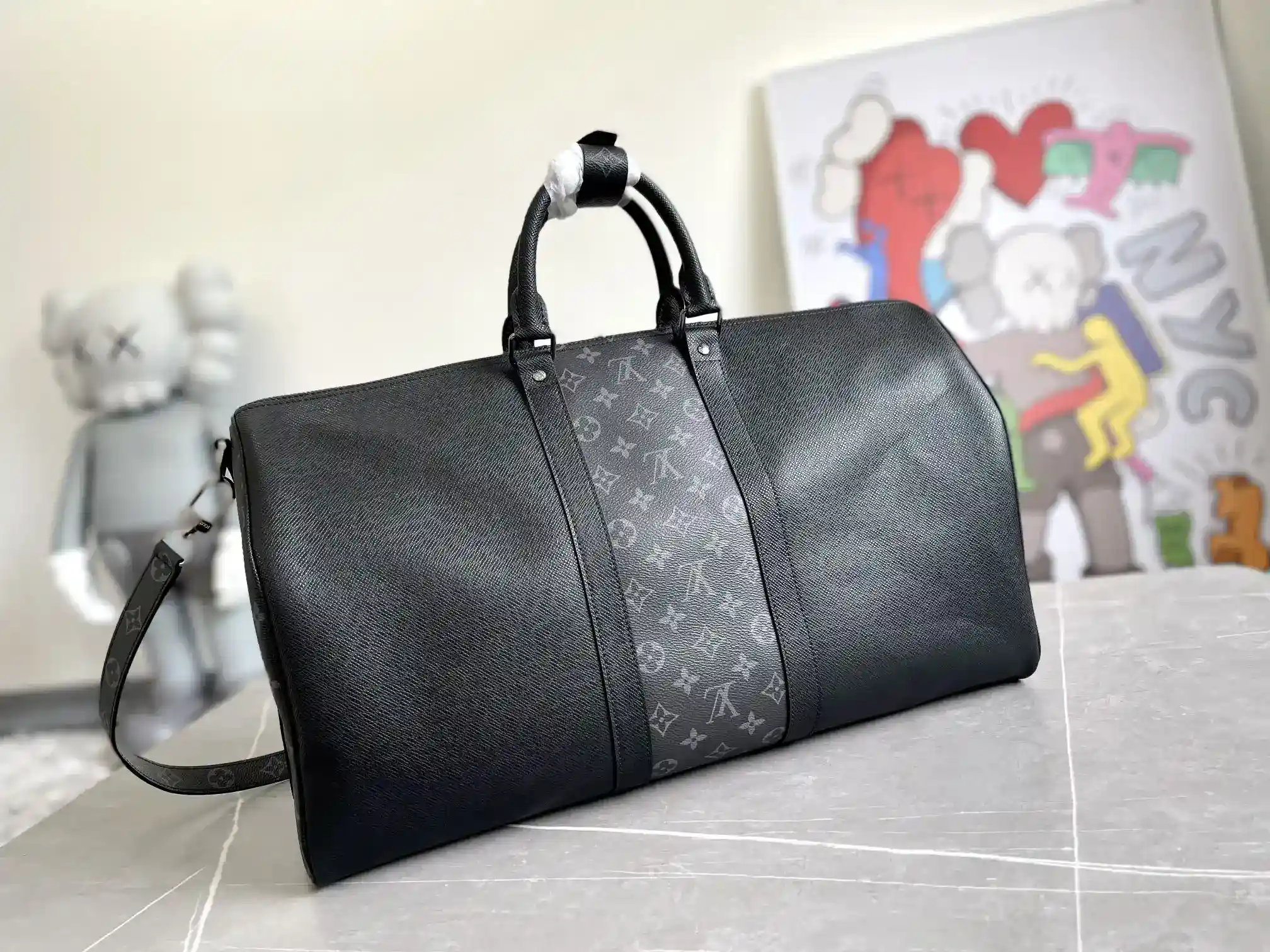 Louis Vuitton Black Keepall Tote Bag product photo from LabelPicks