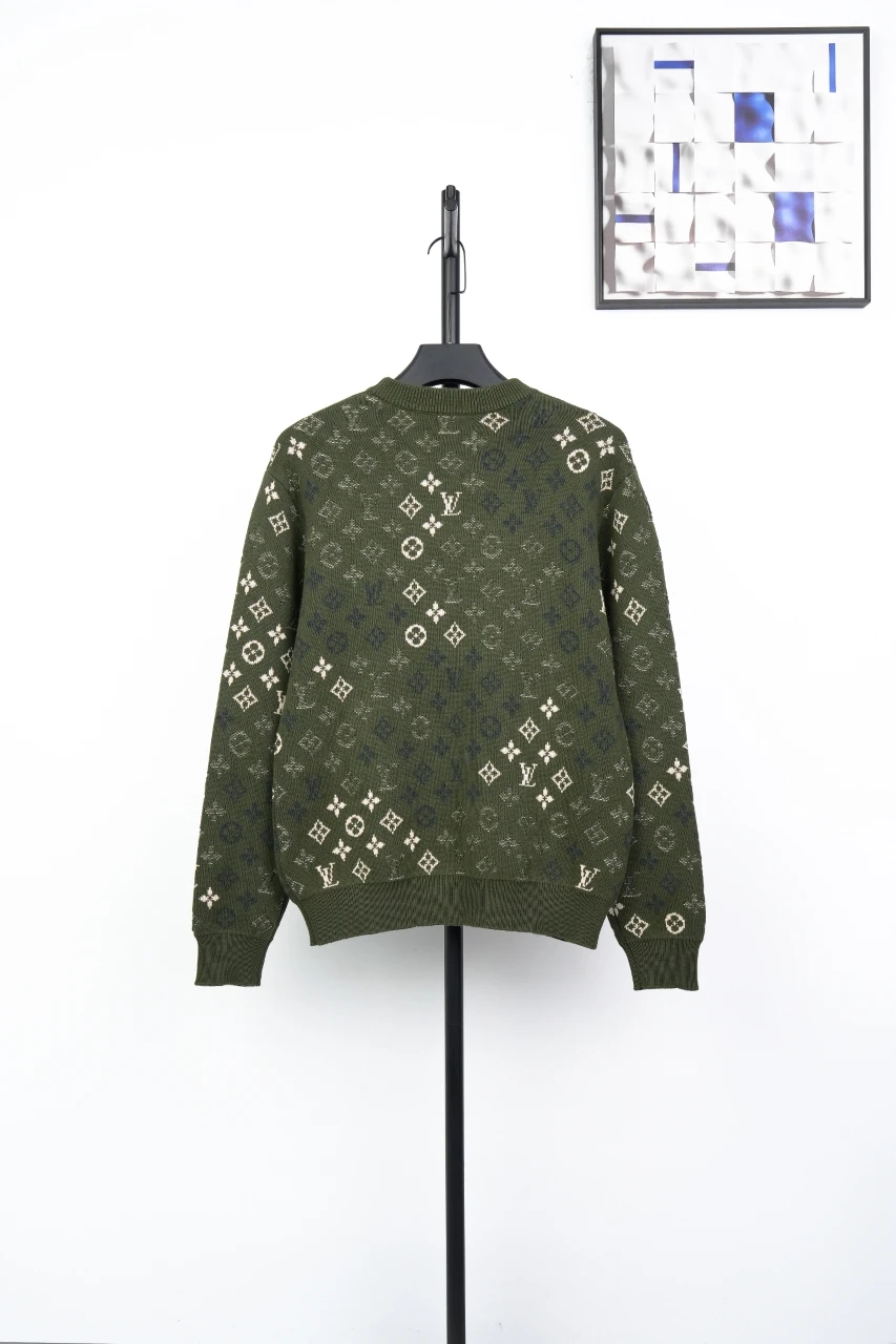 Louis Vuitton Green Camo Monogram Crewneck Sweater product photo from LabelPicks