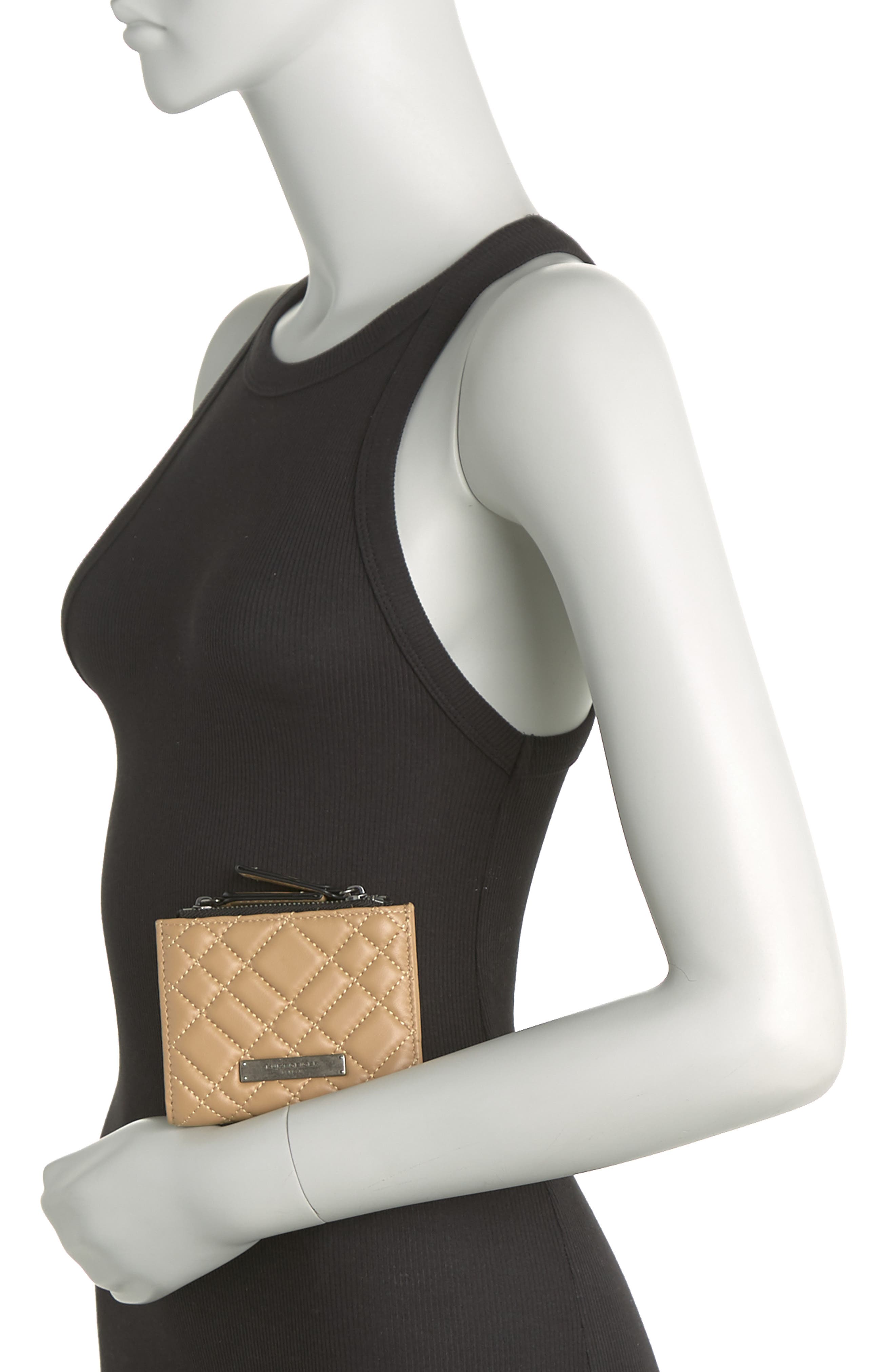 Kurt Geiger London Quilted Leather Coin & Card Case