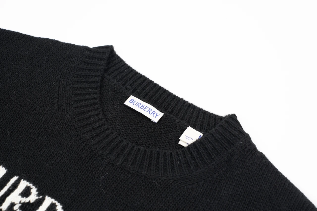 Burberry Black Equestrian Knight Jacquard Crewneck Sweater product photo from LabelPicks