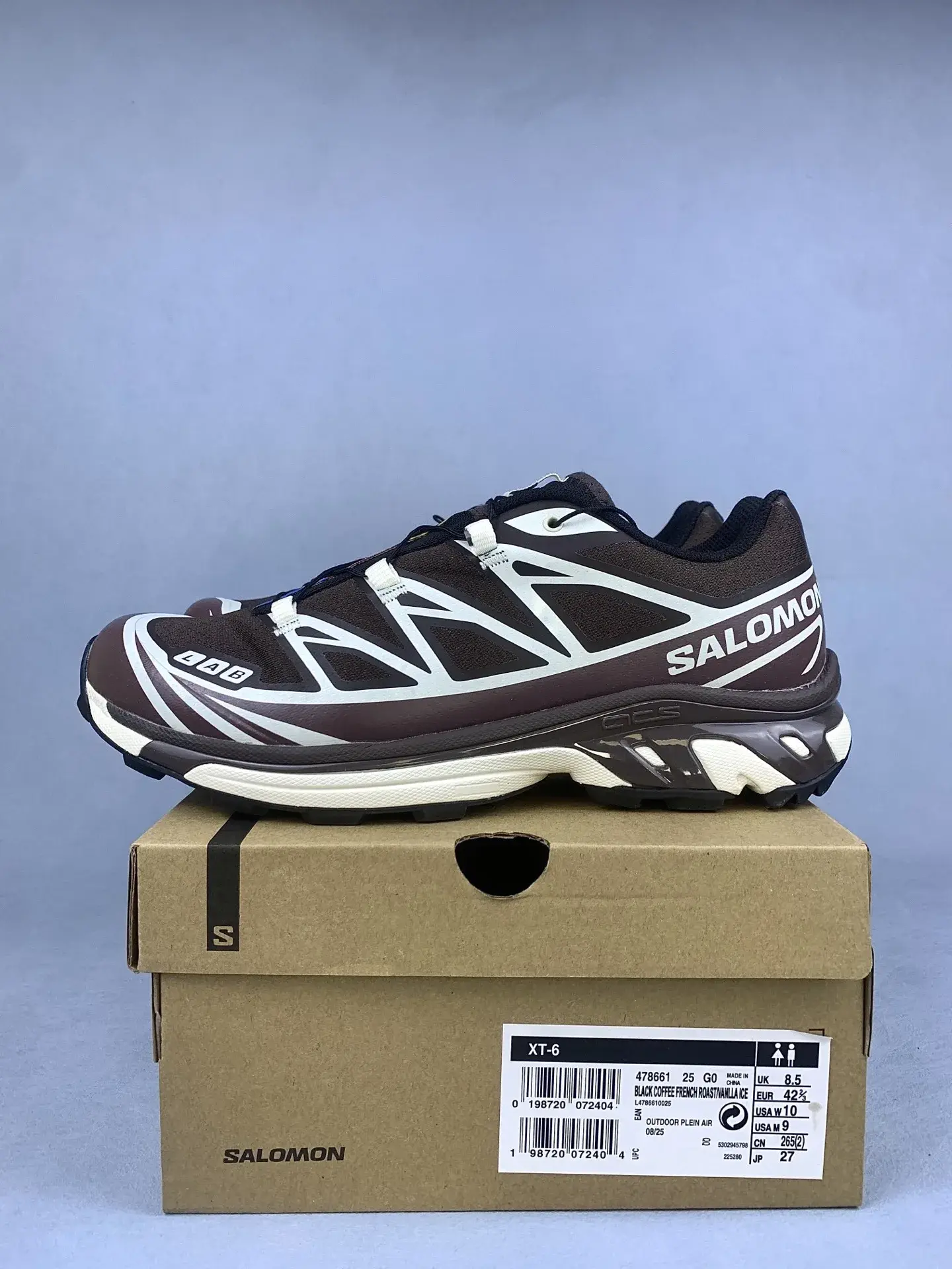Salomon XT-6 “Black Coffee Roast Vanilla” Shoes product photo from LabelPicks