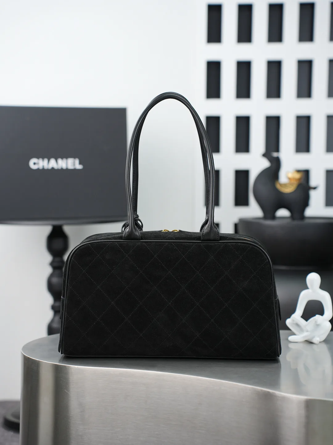 Chanel Black Smooth Leather Top Handle Bag product photo from LabelPicks