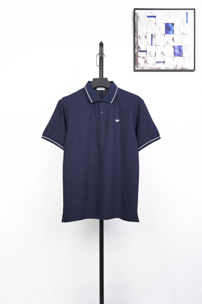 Dior Navy Bee Embroidered Polo Shirt product photo from LabelPicks