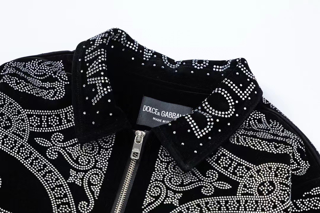 New diamond encrusted heavy craft denim jacket
