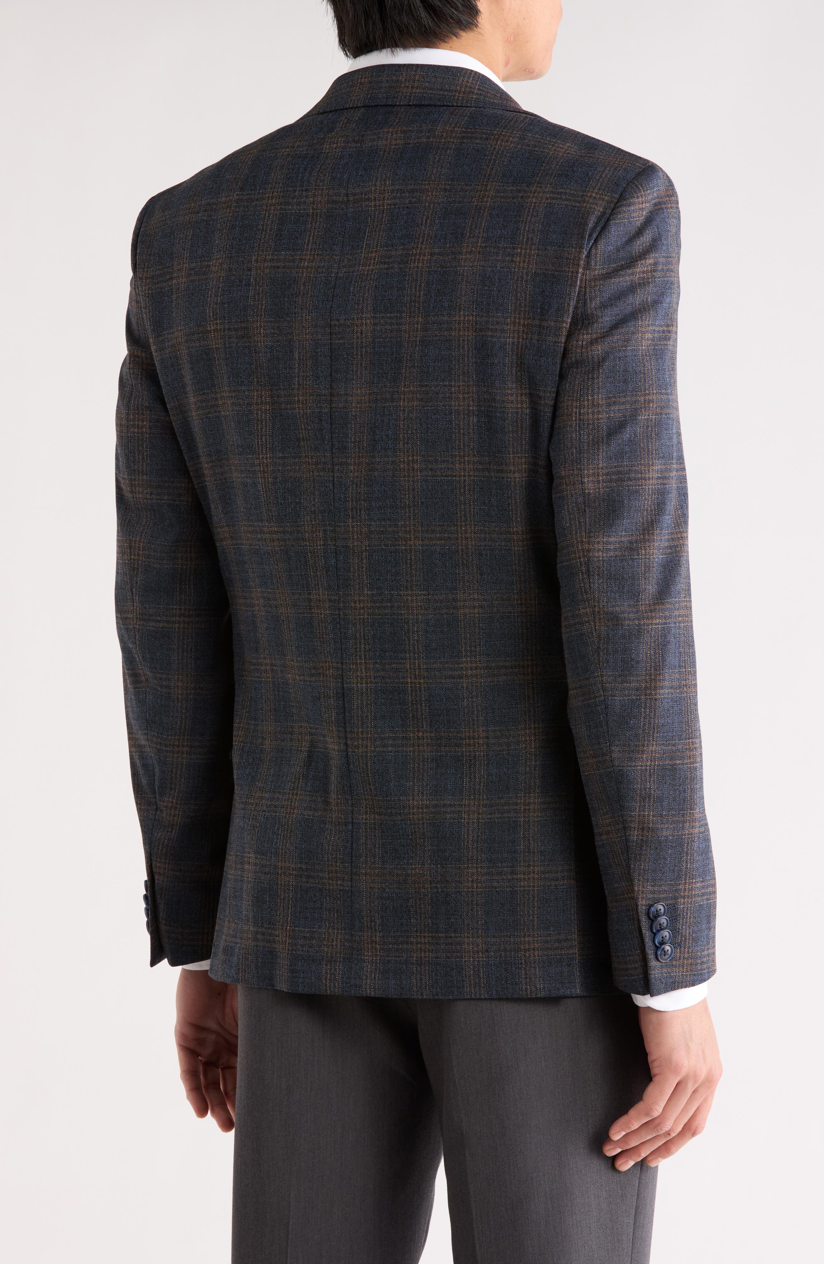 Original Penguin Plaid Notch Lapel Blazer