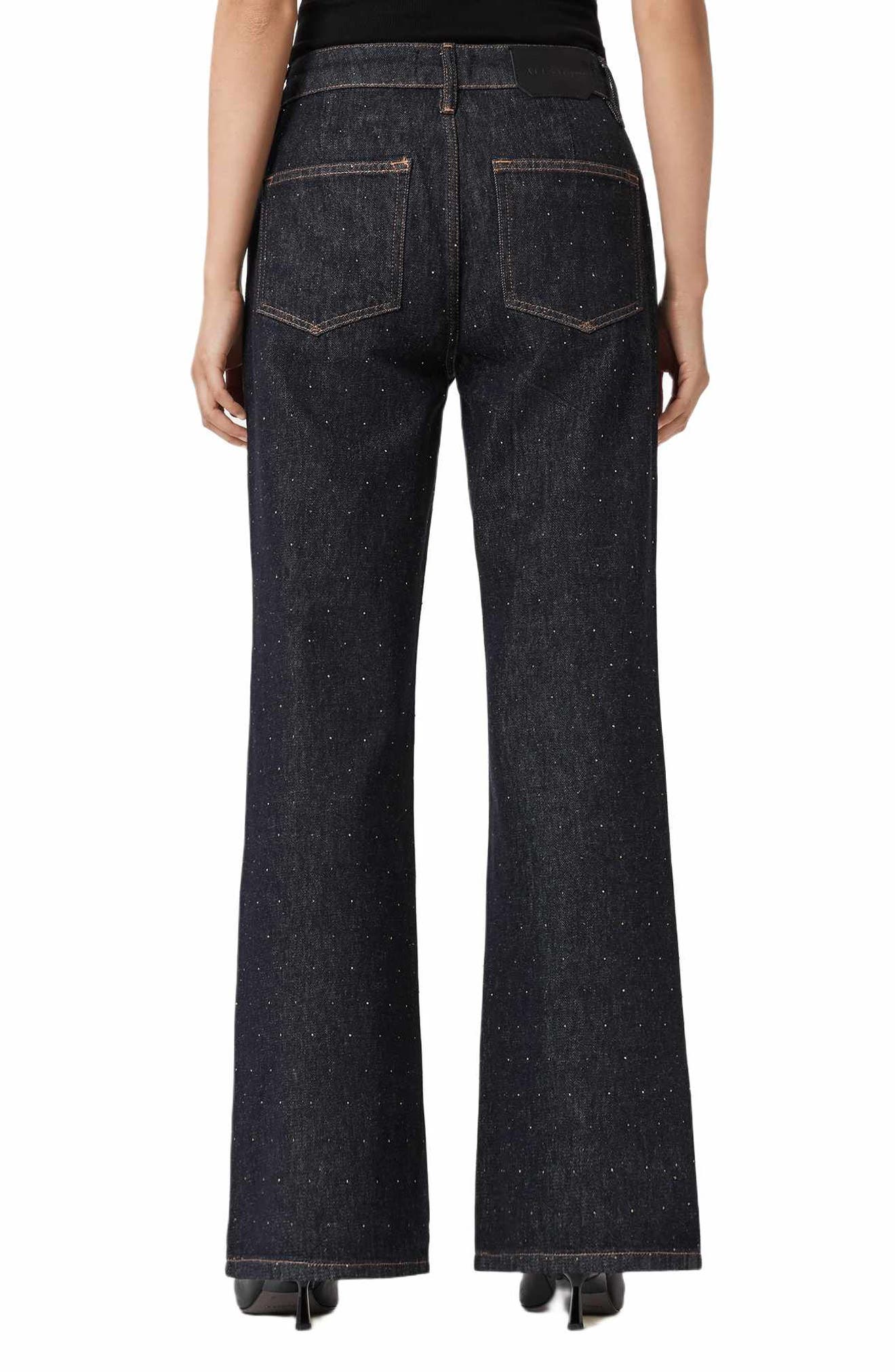 AllSaints Ember Sparkle Wide Leg Jeans