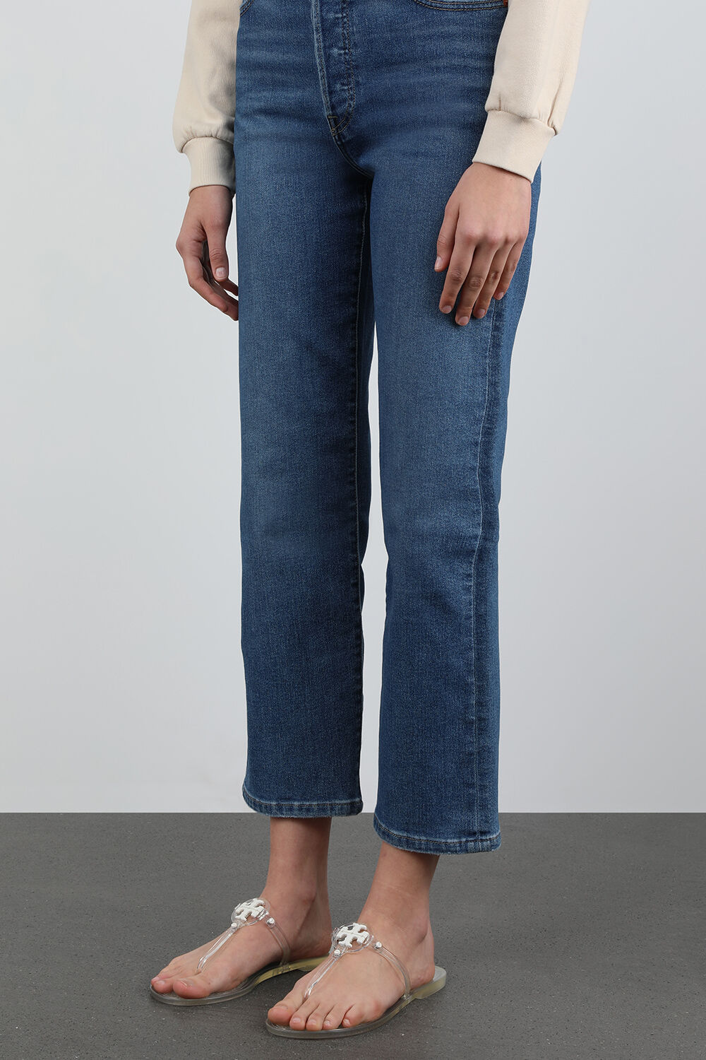 TORY BURCH כפכפי מילר שקופים עם לוגו מיני