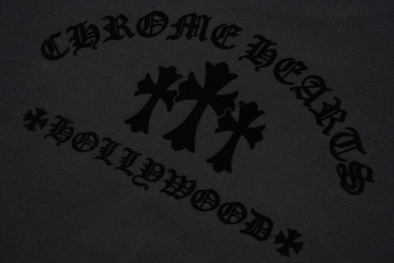 Chrome Hearts Black Flocked Cross Three Quarter Sleeve T-Shirt product photo from LabelPicks