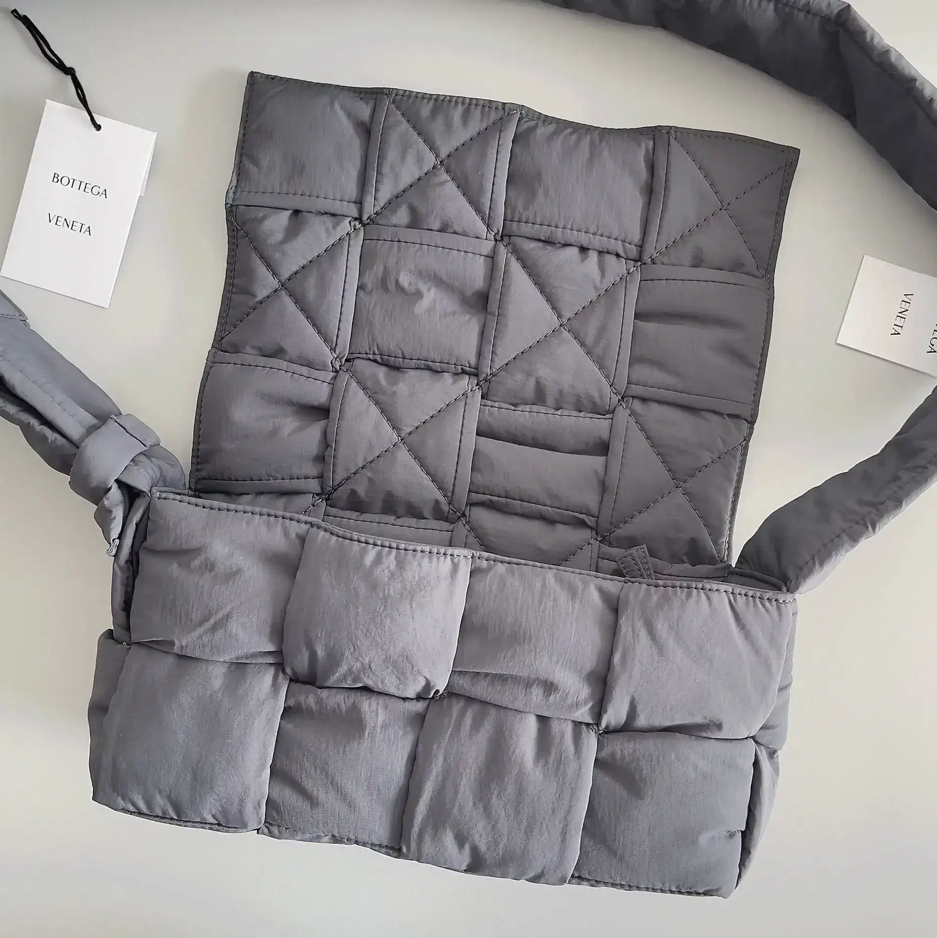 Bottega Veneta Grey Cassette Nylon Belt Bag product photo from LabelPicks