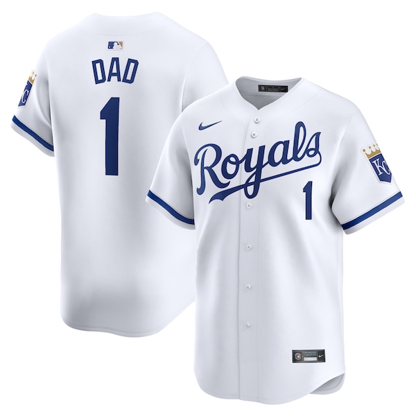 Kansas City Royals Nike #1 Dad Home Limited Jersey - White