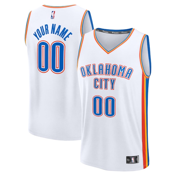 Oklahoma City Thunder  Fast Break Custom Jersey - Association Edition - White