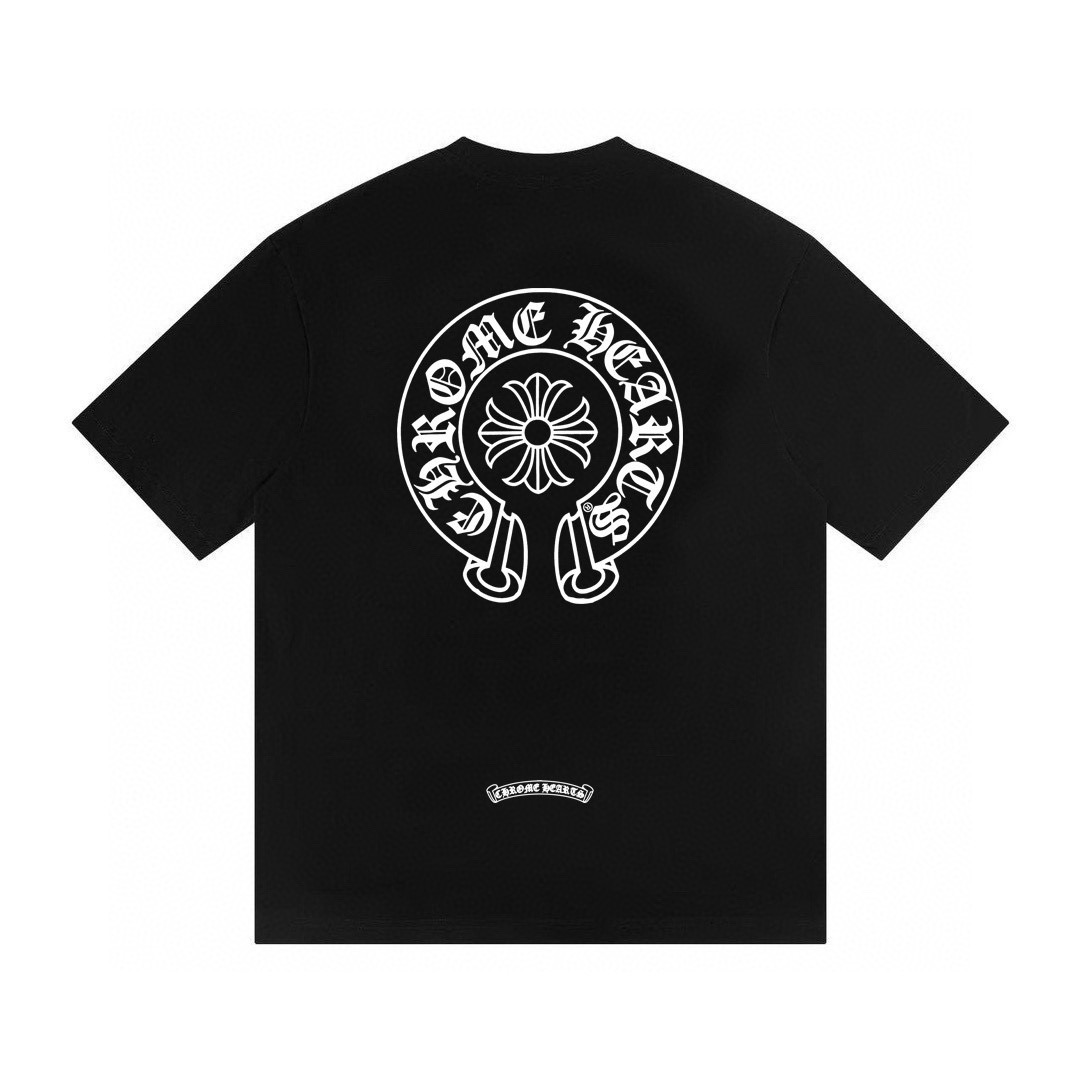 Chrome Hearts Pocket Logo Horseshoe Neck Short-Sleeve
