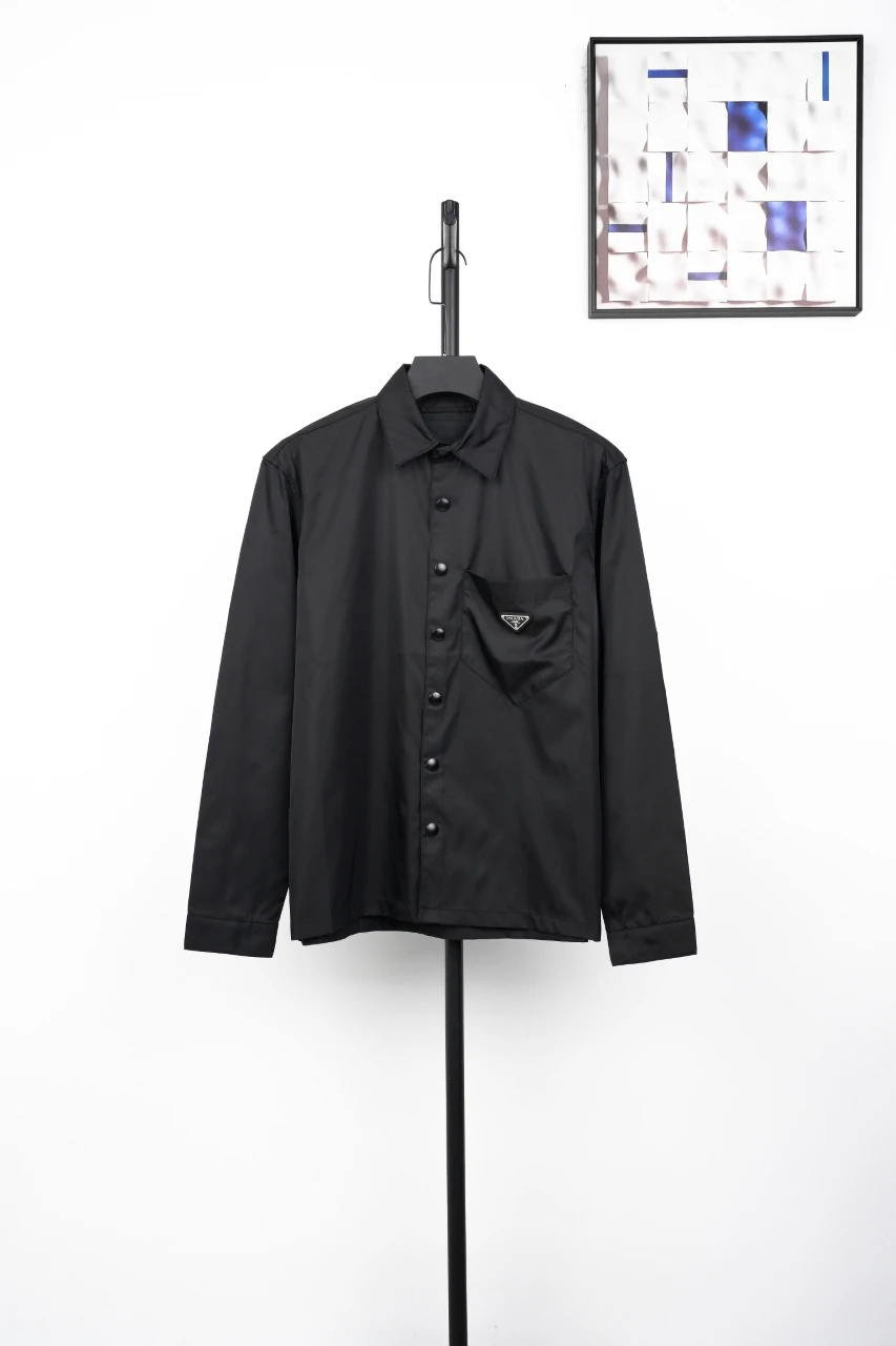 Prada Black Re-Nylon Pocket Shirt Jacket product photo from LabelPicks