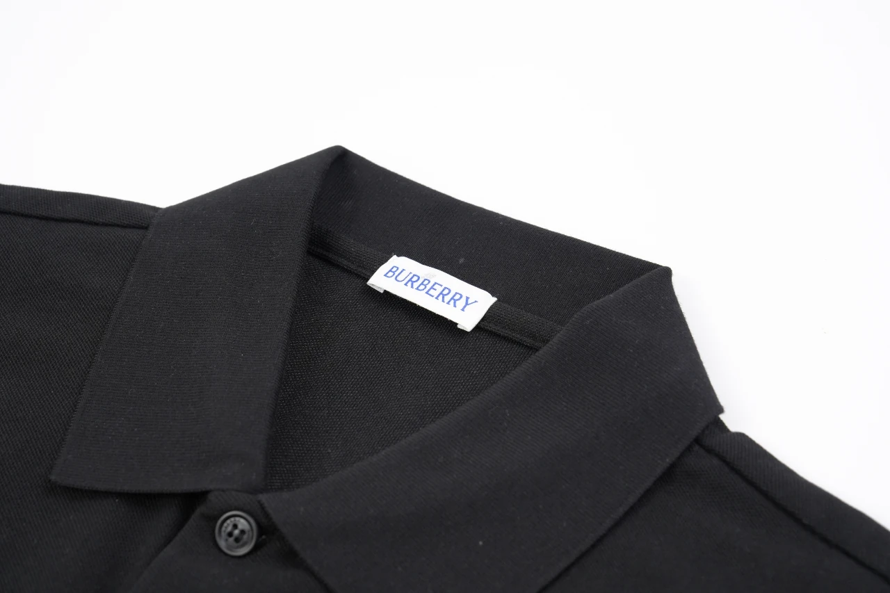 Burberry Black Check Equestrian Knight Embroidered Polo Shirt product photo from LabelPicks