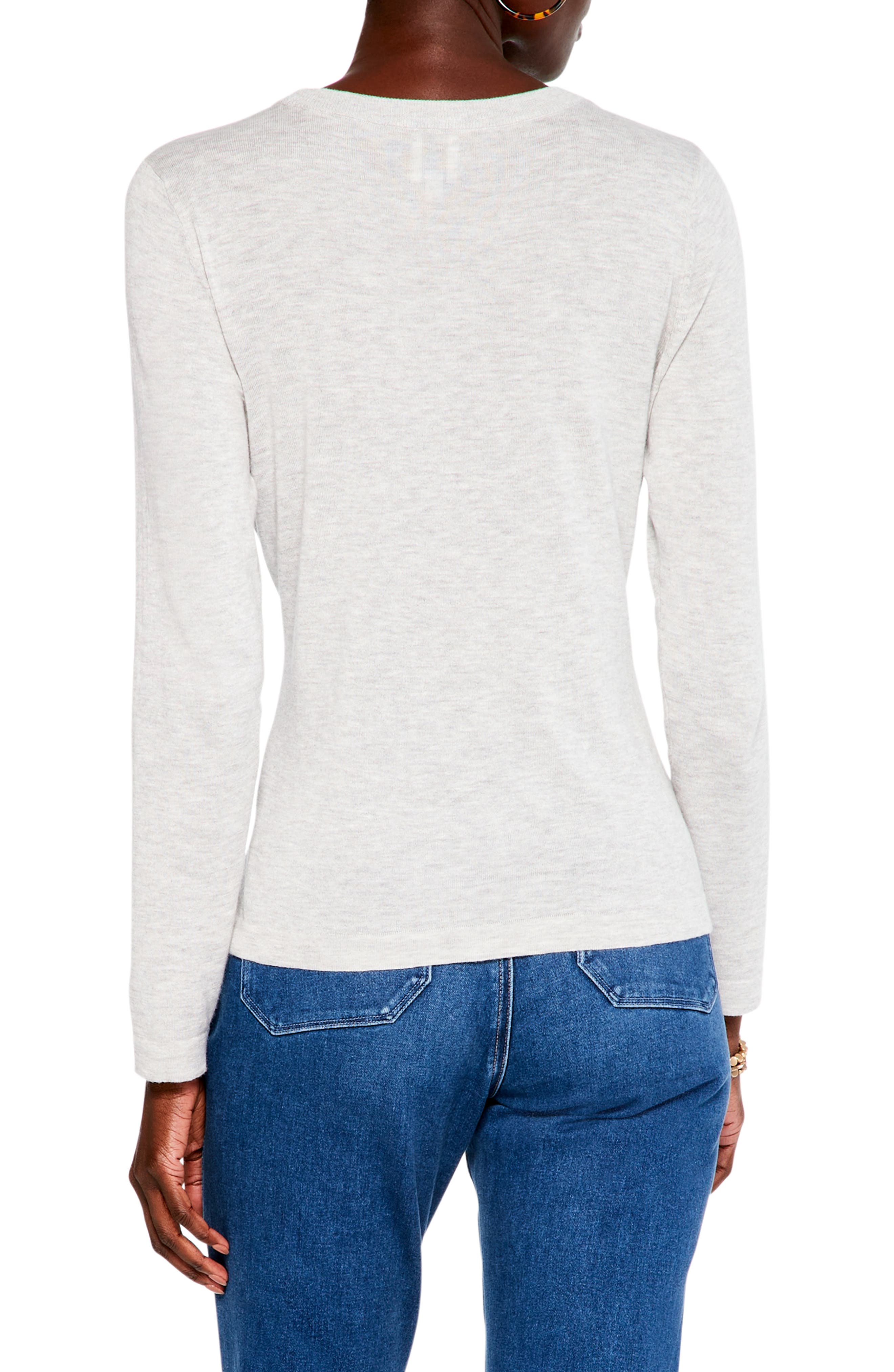 NIC+ZOE Crewneck Cotton Blend Sweater